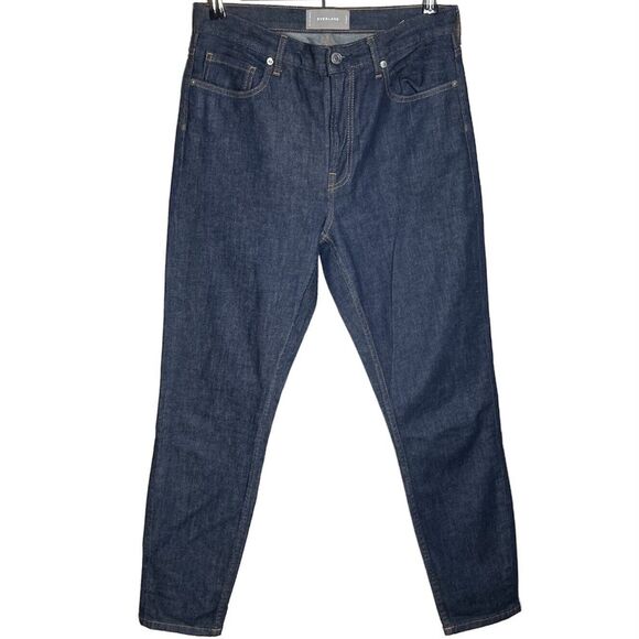 Everlane Jeans Womens 29 (30x29) High Rise Ankle Stretch Classic Blue Dark Wash - Picture 1 of 12